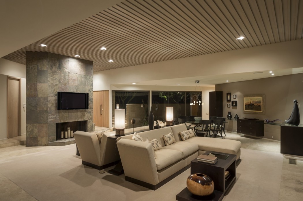 alfred newman beadle al modern home pinnacle peak fireplace