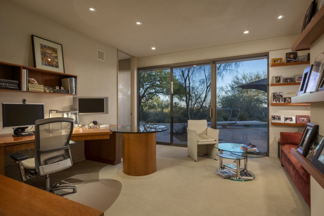 alfred newman beadle al modern home pinnacle peak office den