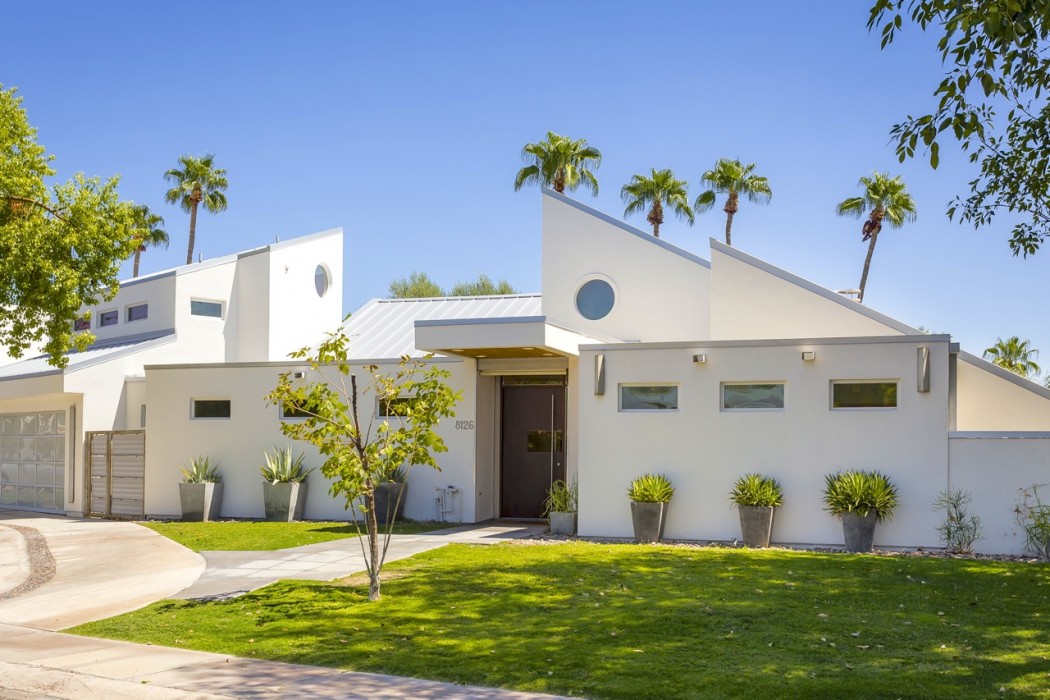 scottsdale modern architecture del barquero mccormick ranch front entry